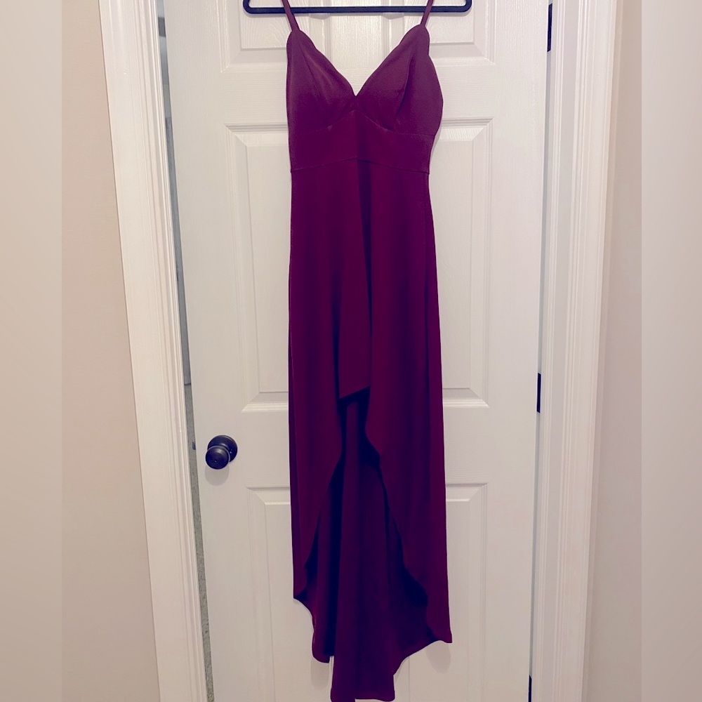 David’s Bridal Maroon High-Low Dress. Size 2. New with tags-never worn